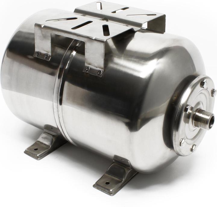 Image du produit Wiltec 50L INOX Réservoir pression à vessie pour la surpression domestique cuve ballon suppresseur pompe (Pompe à eau domestique)