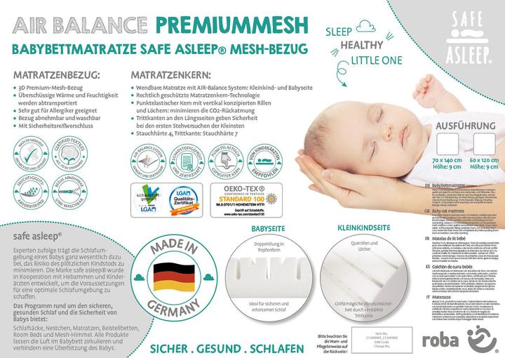 Actual product image Roba Air Balance Premiummesh (60 x 120 cm)