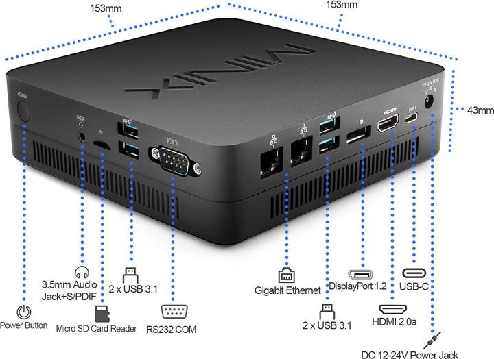 Immagine prodotto Minix NGC-5 (Intel Core i5-8279U, 8 GB, 256 GB, Iris Plus Graphics 655)