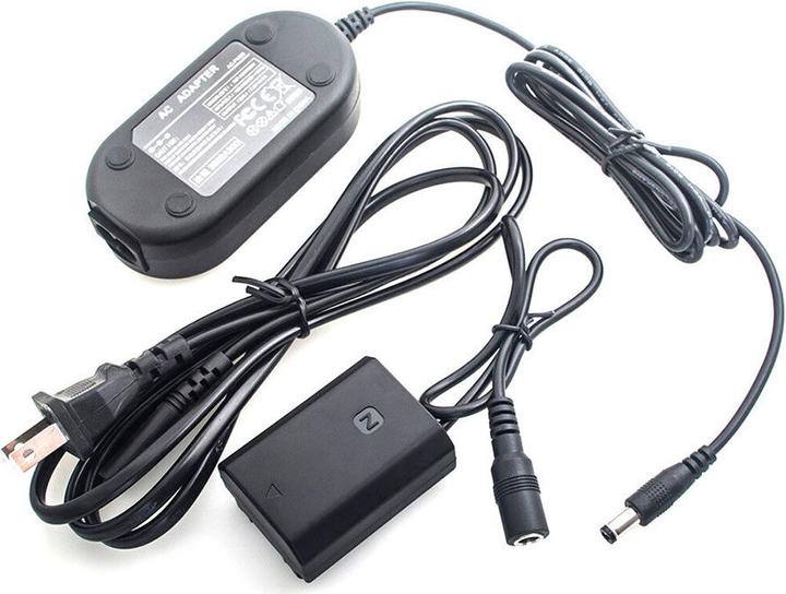 Immagine prodotto Caruba Batteria fittizia Sony NP FZ100 a decodifica completa + alimentatore AC PW20 (standard USA) (Accumulatore di carica elettrica)