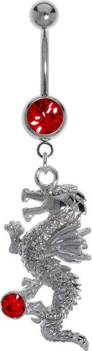 Actual product image Bijouteria Bellypiercing (Surgical steel 316L, Crystal, Brass rhodium plated)