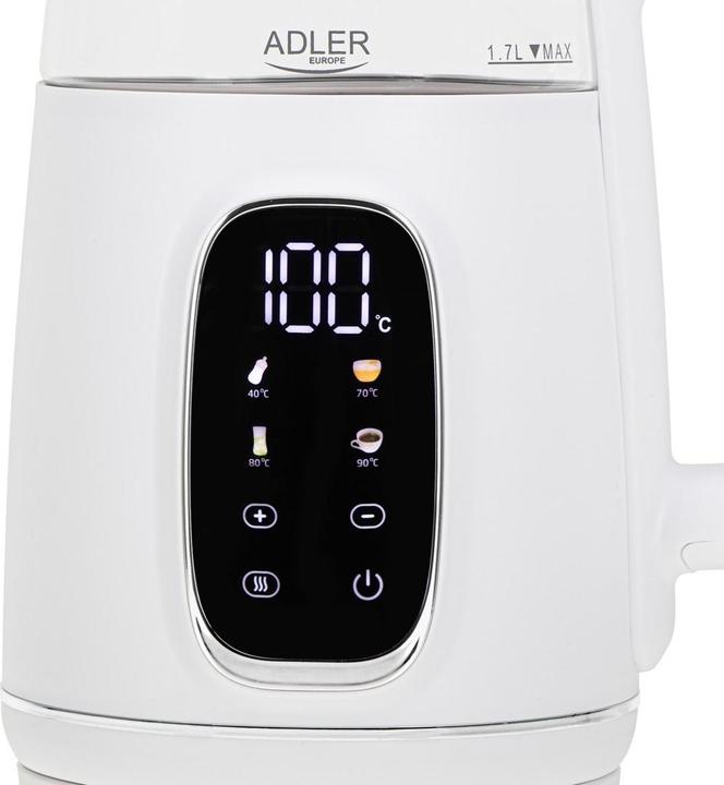Actual product image Adler AD 1305 electric kettle white/silver (1.70 l)