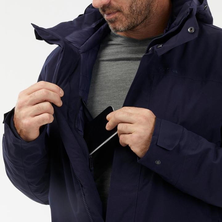 Produktbild Quechua Parka Winterjacke Herren warm bis -10 °C wasserdicht Winterwandern - SH500 blau (M)