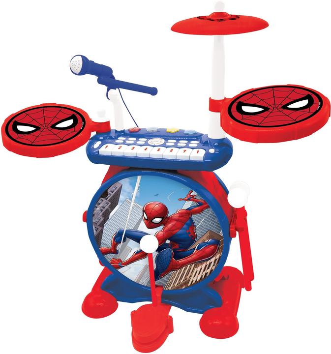 Actual product image Lexibook Spider-Man Electronic Drum Set with Keyboard and Seat (Multilingual)