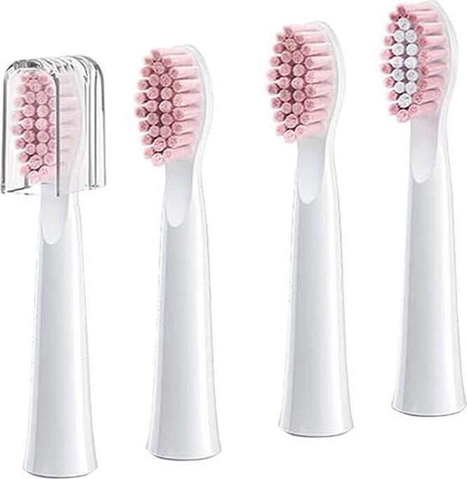 Actual product image Fairywill toothbrush tips E11 (pink) (4 x)