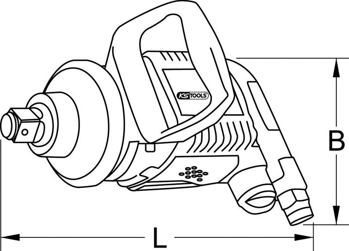 Immagine prodotto KS Tools Avvitatore ad aria compressa ad alte prestazioni 3/4" superMONSTER, 3405 Nm, L 350 mm (Aria compressa)