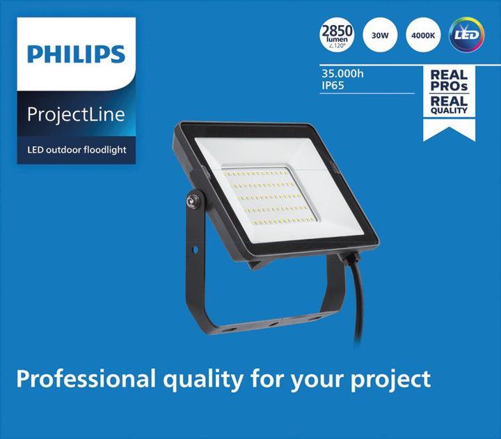 Actual product image Philips ProjectLine 8719514954526 LED Floodlight 30 W Natural White (2850 lm, IP65)