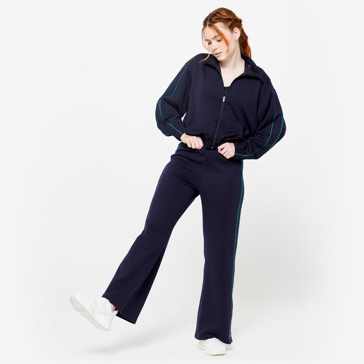 Immagine prodotto Domyos Pantaloni da jogging a gamba larga - Heritage blu scuro/verde (W35)