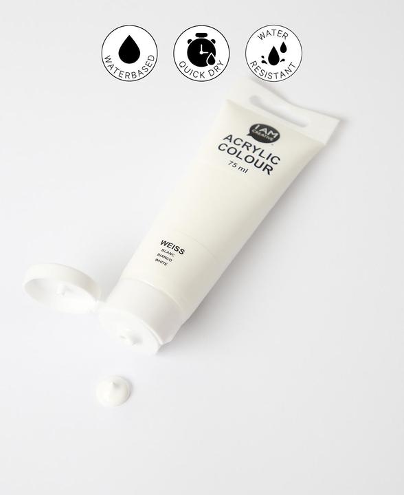 Actual product image I Am Creative Acrylic paint (White, 75 ml)