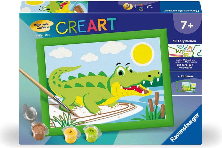 Image du produit Ravensburger CreArt - Peinture par numéros 23953 - Crocodile sur terre - Enfants à partir de 7 ans