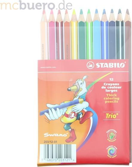Produktbild STABILO Trio dick Dreikant-Buntstift (Mehrfarbig, 12 x)
