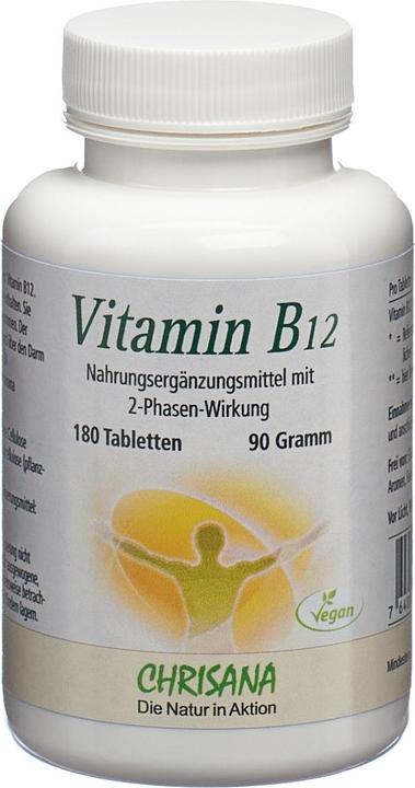 Immagine prodotto Chrisana Vitamin B12 Tablette 500 mcg (180 Pezzo/i, Pillole, 121 g)