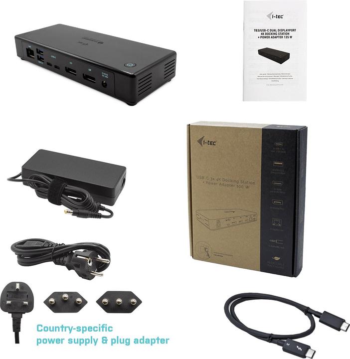 Produktbild i-tec TB3CDUALDPDOCKPDCH + PD 85W (Thunderbolt, 269 Ports)