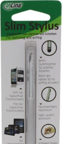 Actual product image InLine Stylus Pen for Touchscreens of Smartphone and Tablet silver