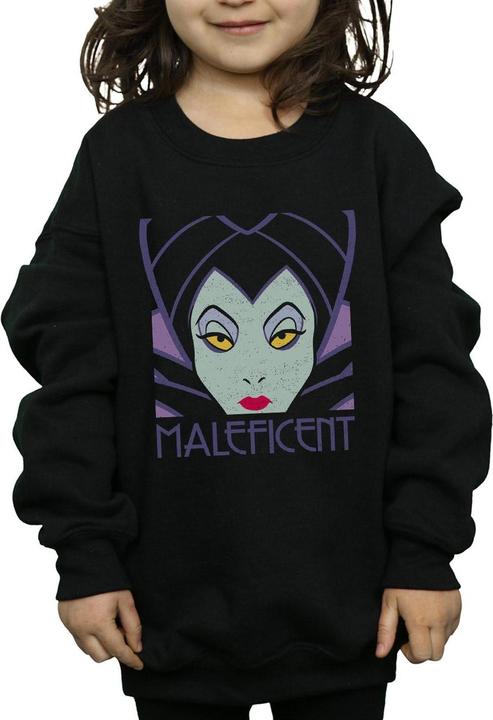 Actual product image Disney Girls Maleficent Cropped Head Sweatshirt (140, 146)