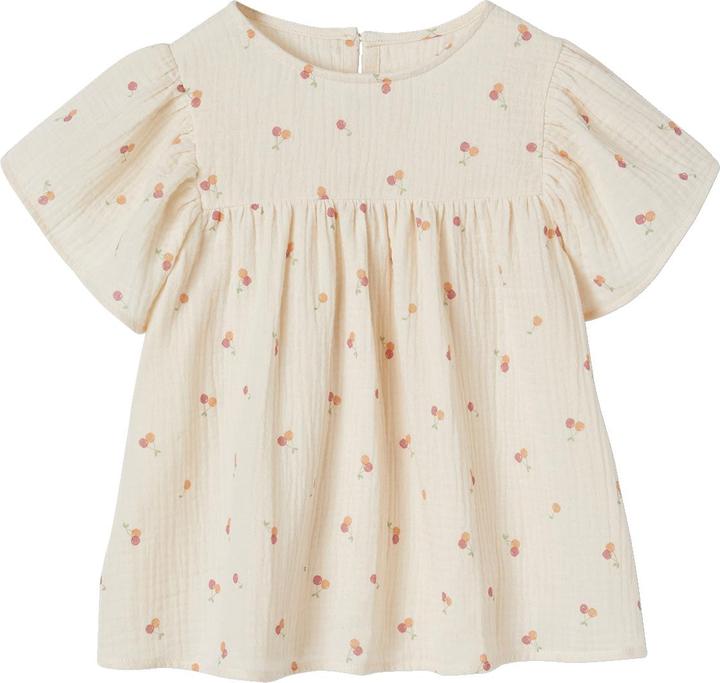 Image du produit Vertbaudet Blouse fille manches papillon en coton bio (146)