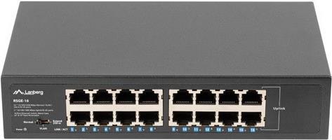 Produktbild Lanberg RSGE-16 Netzwerk-Switch Unmanaged Gigabit Ethernet (10/100/1000) 1U (16 Ports)