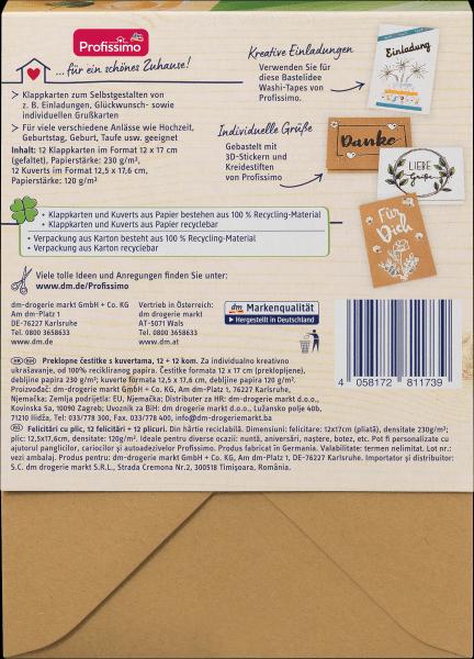 Image du produit dm Profissimo nature Jeu de cartes pliables avec enveloppes en matériau recyclé
