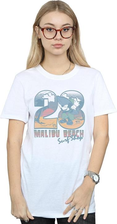Actual product image Disney Womens/Ladies Mickey Mouse Surf Shop Cotton Boyfriend T-Shirt (XXL)