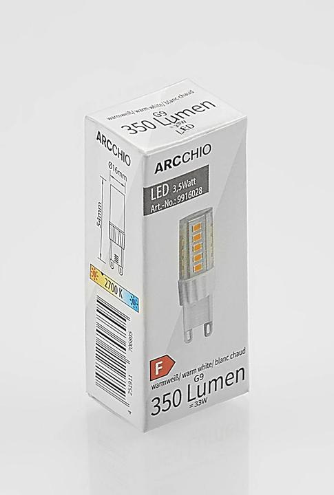 Actual product image Arcchio LED pin base lamp G9 3.5W 2,700K (G9, 3.50 W, 350 lm, 1 x, F)