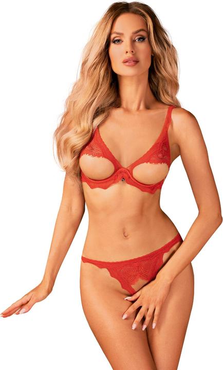 Produktbild Obsessive Bergamore 2teiliges offenes BHSet Rot (S)