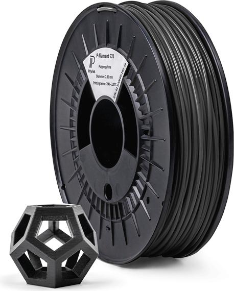 PPprint Filament PP P-Filament 721 black 0.6kg 1.75mm (PP, 1.75 mm, 600 g, Schwarz)