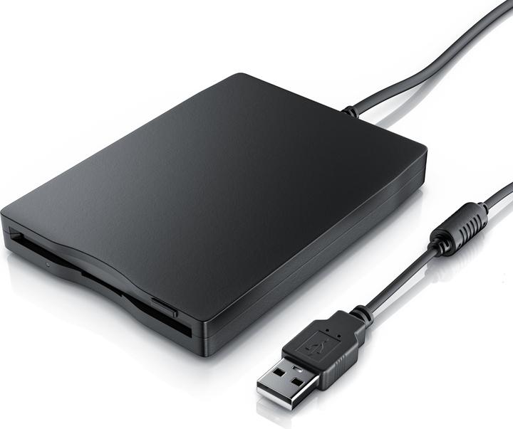 CSL Externes Diskettenlaufwerk, Slimline USB Floppy Disk Drive Extern, FDD 1,44MB 3,5 Zoll, für PC & MAC (Floppy Disk Laufwerk)