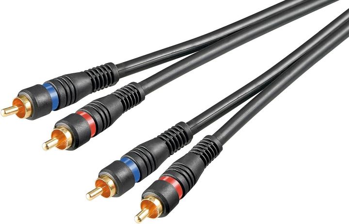 Immagine prodotto Goobay Cavo di collegamento stereo 2x Cinch, doppia schermatura (0.20 m)
