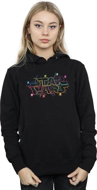 Produktbild Star Wars Subway Map Logo Kapuzenpullover (L)