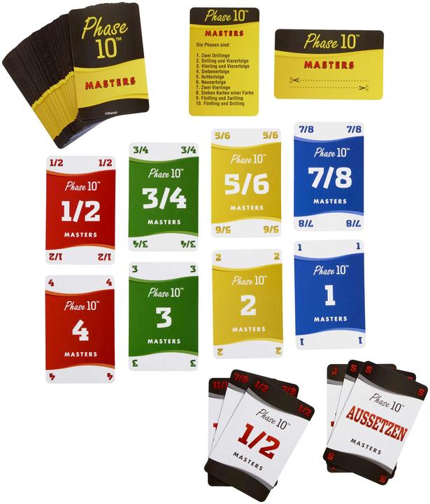 Productafbeelding Mattel Games Phase 10 Masters kaartspel (Duits)