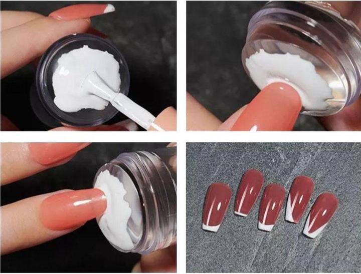 Actual product image JTI Transparent nail stamp for manicures (Nail punch, Transparent)