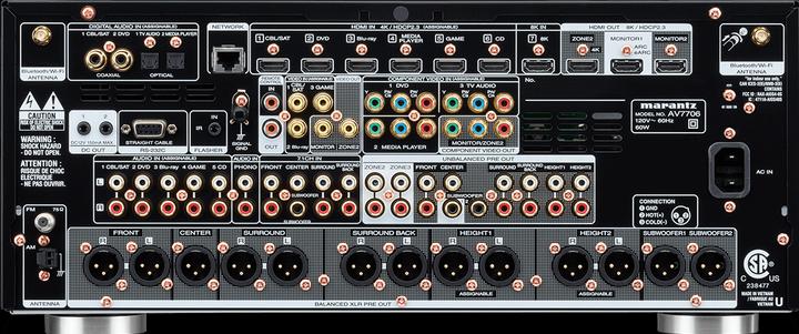 Image du produit Marantz AV 7706 *noir* Préamplificateur réseau AV 11.2 canaux