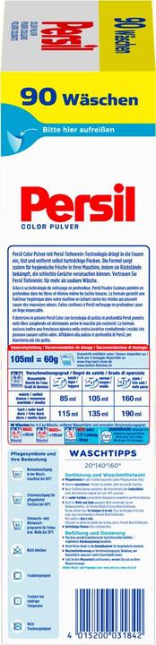 Energie-Label Persil Color Pulver (90 Waschgänge, Fest)