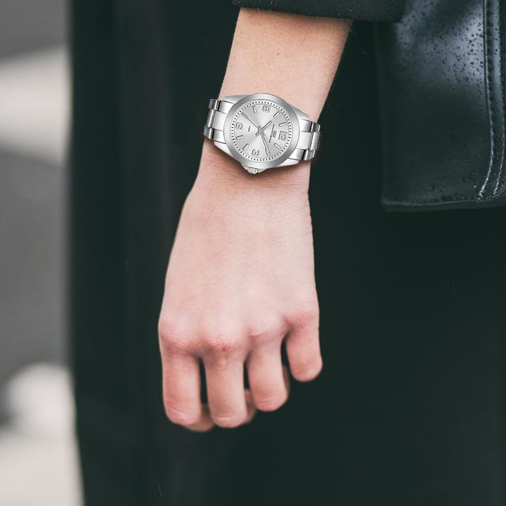 Actual product image Ladies Quartz Watch Majestia Stainless Steel Silver - 32444 (Analogue wristwatch, 37.50 mm)