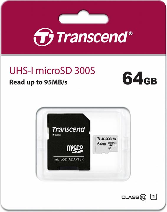 Productafbeelding Transcend 300S (64 GB, microSDXC, U1, UHS-I)