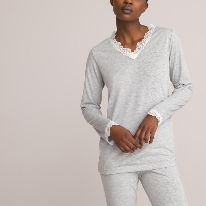 Image du produit La Redoute Collections Pyjama avec dentelle (42)