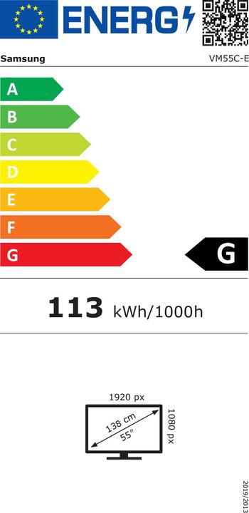 Energie-Label Samsung VideoWall (1920 x 1080 Pixel, 55")