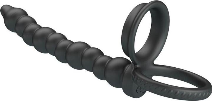 Actual product image Pretty Love Dillion Double Penetration Cock Ring Black