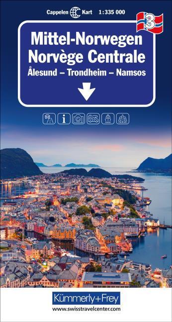 Immagine prodotto Kümmerly+Frey Mappa Norvegia Centrale Carta regionale. Norvege Centrale / Norvegia Centrale /