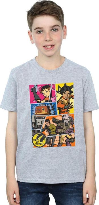 Actual product image Star Wars Boys Rebels Comic Strip T-Shirt (152, 158)