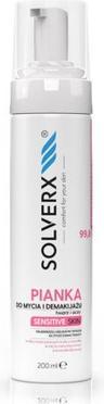 Solverx Sensitive Skin Face Make-Up Removal Foam For Sensitive Skin 200Ml (Make-Up Entferner, 200 ml)