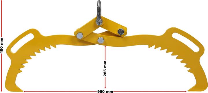Image du produit Wiltec Pince forestière pour troncs max. 620 mm, Force 1000 kg, Pince de levage, 2 Mandrins de serrage (420 mm)