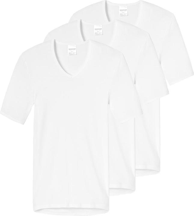 Produktbild Schiesser 3er Pack Original Classics Feinripp Unterhemd / Shirt Kurzarm (M)