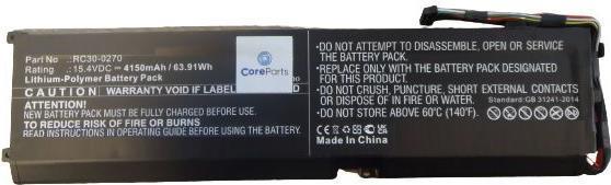 Produktbild CoreParts Laptop Battery for Razer (4150 mAh)