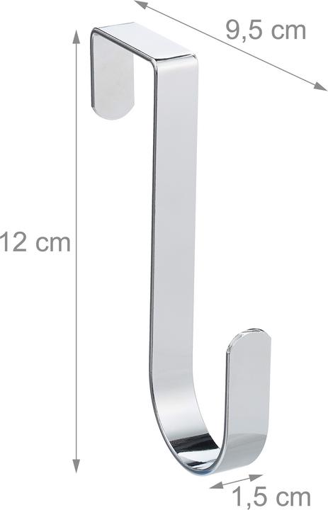 Actual product image Relaxdays Door Hook Set of 5, For Clothes