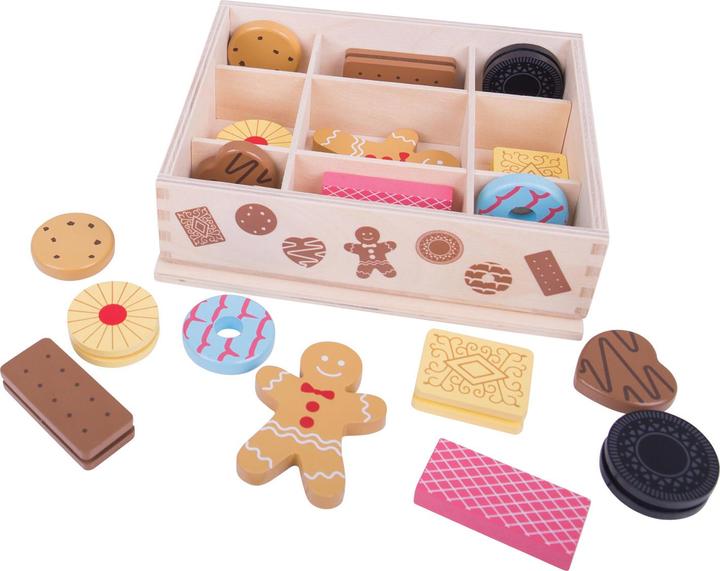 Actual product image Bigjigs Wooden box with cookies