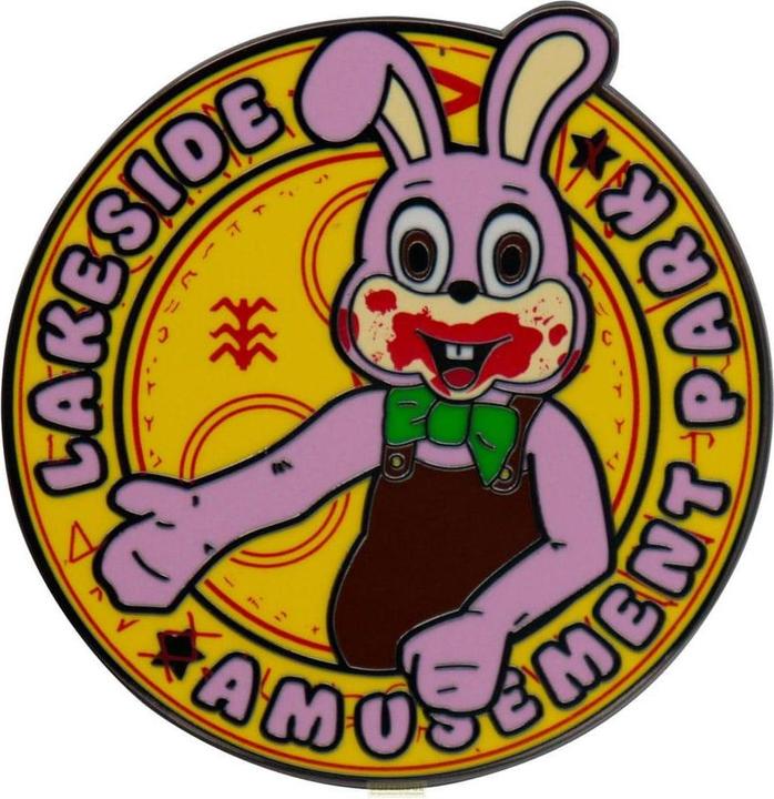 Actual product image Fanattik Silent Hill pin badge Robbie the Rabbit Limited Edition