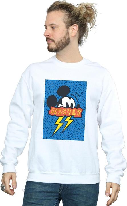 Actual product image Disney Mens Mickey Mouse 90s Flash Sweatshirt (XL)