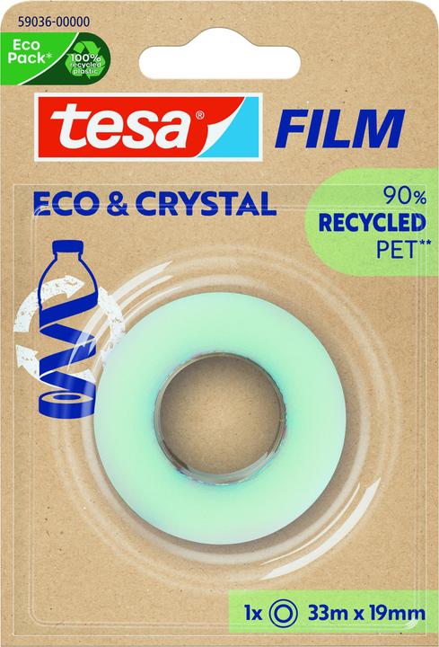 Actual product image tesa Ruban adhésif Film eco & crystal ecoLogo (19 mm)