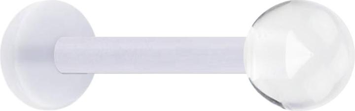 Star Piercing Micro Labret transparent mit Kugel transparent (ohne Messing, Acryl)